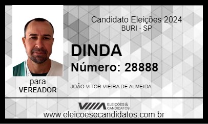 Candidato DINDA 2024 - BURI - Eleições