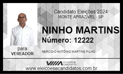 Candidato NINHO MARTINS 2024 - MONTE APRAZÍVEL - Eleições