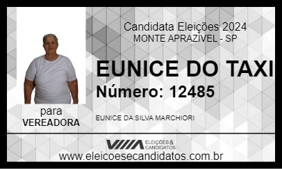 Candidato EUNICE DO TAXI 2024 - MONTE APRAZÍVEL - Eleições