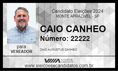 Candidato CAIO CANHEO 2024 - MONTE APRAZÍVEL - Eleições