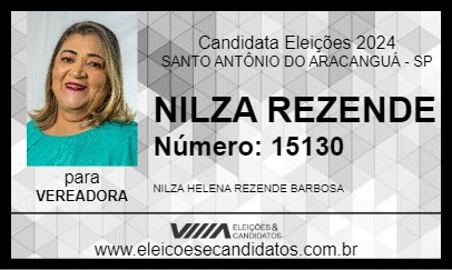 Candidato NILZA REZENDE 2024 - SANTO ANTÔNIO DO ARACANGUÁ - Eleições