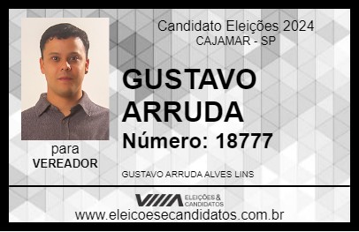 Candidato GUSTAVO ARRUDA 2024 - CAJAMAR - Eleições