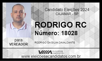 Candidato RODRIGO RC 2024 - CAJAMAR - Eleições