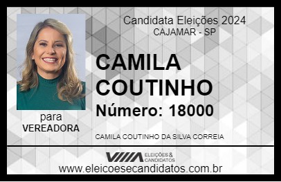 Candidato CAMILA COUTINHO 2024 - CAJAMAR - Eleições