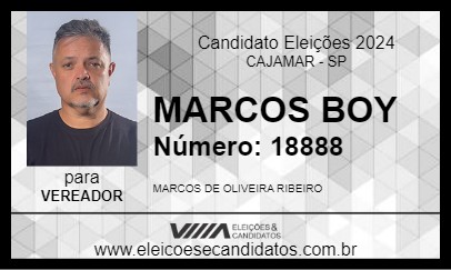 Candidato MARCOS BOY 2024 - CAJAMAR - Eleições