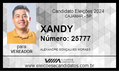 Candidato XANDY 2024 - CAJAMAR - Eleições