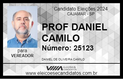 Candidato PROF DANIEL CAMILO 2024 - CAJAMAR - Eleições