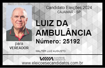 Candidato LUIZ CONDUTOR 2024 - CAJAMAR - Eleições