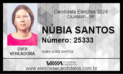 Candidato NÚBIA SANTOS 2024 - CAJAMAR - Eleições