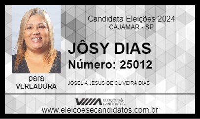 Candidato JÔSY DIAS 2024 - CAJAMAR - Eleições