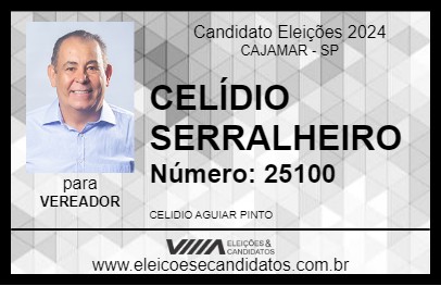 Candidato CELÍDIO SERRALHEIRO 2024 - CAJAMAR - Eleições