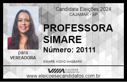 Candidato PROFESSORA SIMARE 2024 - CAJAMAR - Eleições