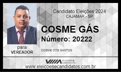 Candidato COSME GÁS 2024 - CAJAMAR - Eleições