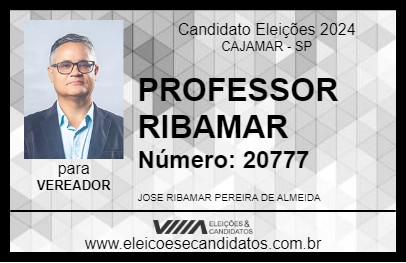 Candidato PROFESSOR RIBAMAR 2024 - CAJAMAR - Eleições