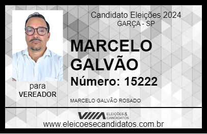 Candidato MARCELO GALVÃO 2024 - GARÇA - Eleições