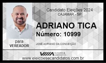 Candidato ADRIANO TICA 2024 - CAJAMAR - Eleições