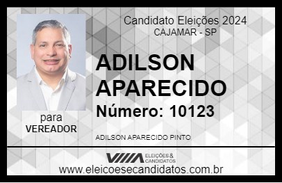 Candidato ADILSON APARECIDO 2024 - CAJAMAR - Eleições