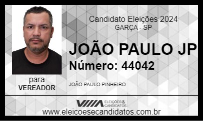 Candidato JOÃO PAULO JP 2024 - GARÇA - Eleições