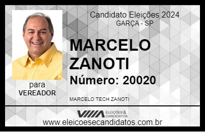 Candidato MARCELO ZANOTI 2024 - GARÇA - Eleições