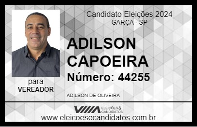 Candidato ADILSON CAPOEIRA 2024 - GARÇA - Eleições