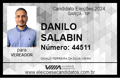 Candidato DANILO SALABIN 2024 - GARÇA - Eleições