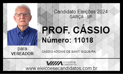 Candidato PROF. CÁSSIO 2024 - GARÇA - Eleições