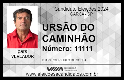 Candidato URSÃO DO CAMINHÃO 2024 - GARÇA - Eleições