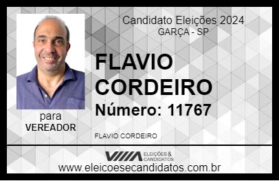 Candidato FLAVIO CORDEIRO 2024 - GARÇA - Eleições