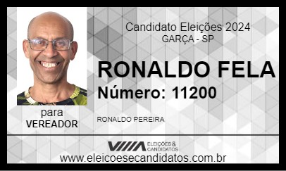 Candidato RONALDO FELA 2024 - GARÇA - Eleições