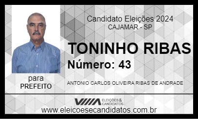 Candidato TONINHO RIBAS 2024 - CAJAMAR - Eleições