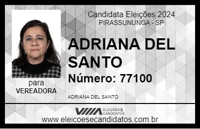 Candidato ADRIANA DEL SANTO  2024 - PIRASSUNUNGA - Eleições