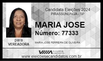 Candidato MARIA JOSE 2024 - PIRASSUNUNGA - Eleições