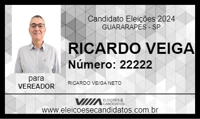 Candidato RICARDO VEIGA 2024 - GUARARAPES - Eleições