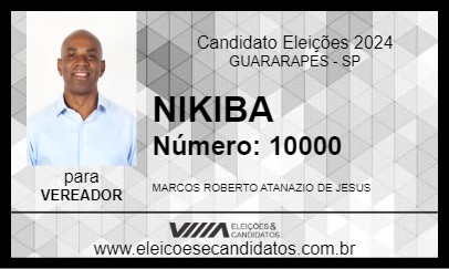 Candidato NIKIBA 2024 - GUARARAPES - Eleições