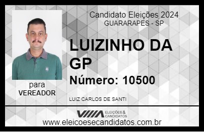 Candidato LUIZINHO DA GP 2024 - GUARARAPES - Eleições