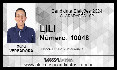 Candidato LILI 2024 - GUARARAPES - Eleições