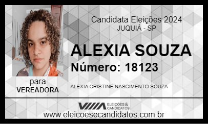 Candidato ALEXIA SOUZA 2024 - JUQUIÁ - Eleições