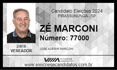 Candidato ZÉ MARCONI 2024 - PIRASSUNUNGA - Eleições