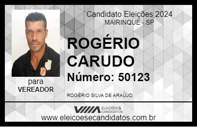 Candidato ROGÉRIO CARUDO 2024 - MAIRINQUE - Eleições