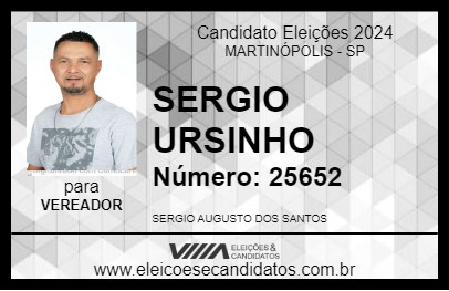 Candidato SERGIO URSINHO 2024 - MARTINÓPOLIS - Eleições