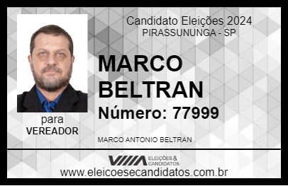 Candidato MARCO BELTRAN 2024 - PIRASSUNUNGA - Eleições