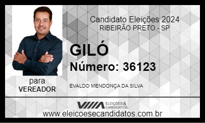 Candidato GILÓ 2024 - RIBEIRÃO PRETO - Eleições