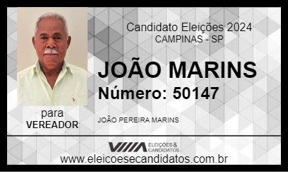 Candidato JOÃO MARINS  2024 - CAMPINAS - Eleições