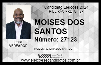 Candidato MOISES DOS SANTOS 2024 - RIBEIRÃO PRETO - Eleições