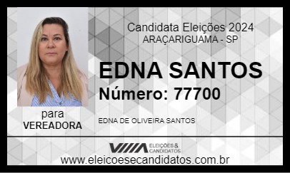 Candidato EDNA SANTOS 2024 - ARAÇARIGUAMA - Eleições