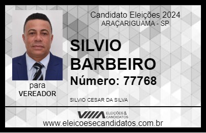 Candidato SILVIO BARBEIRO 2024 - ARAÇARIGUAMA - Eleições