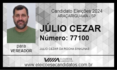 Candidato JÚLIO CEZAR 2024 - ARAÇARIGUAMA - Eleições