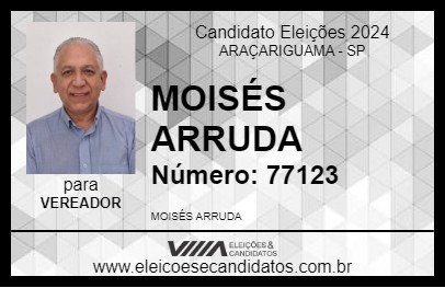 Candidato MOISÉS ARRUDA 2024 - ARAÇARIGUAMA - Eleições