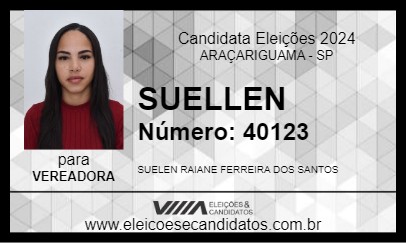 Candidato SUELLEN  2024 - ARAÇARIGUAMA - Eleições