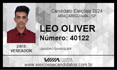 Candidato LEO OLIVER 2024 - ARAÇARIGUAMA - Eleições